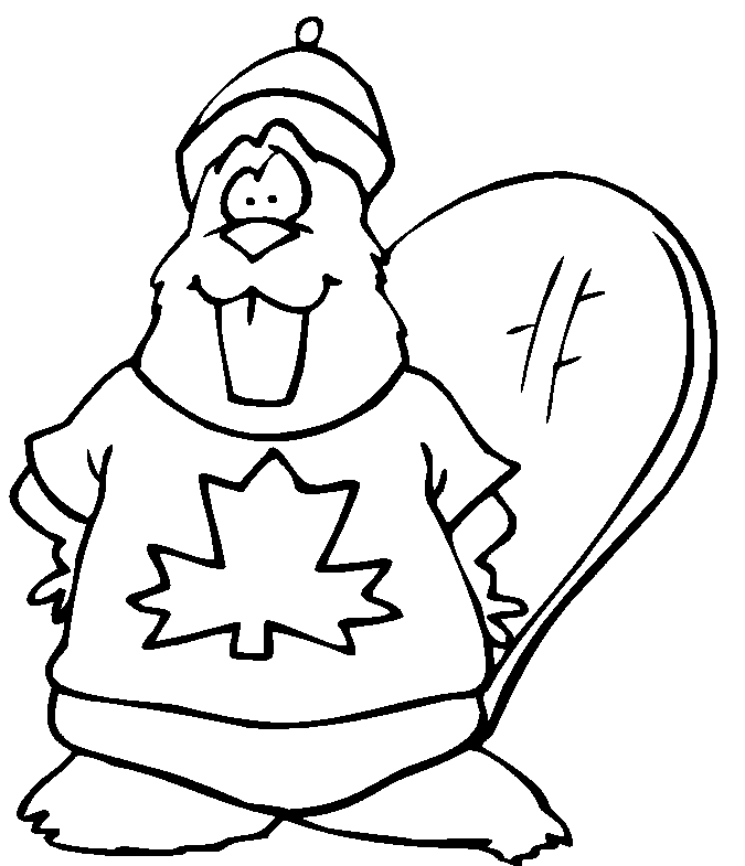 675x785 Beaver Coloring Page