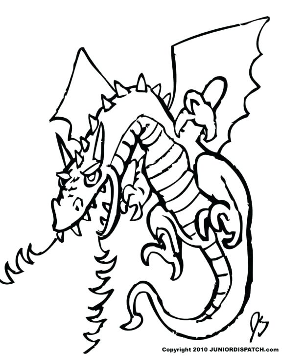 576x729 Free Printable Dragon Coloring Pages For Kids