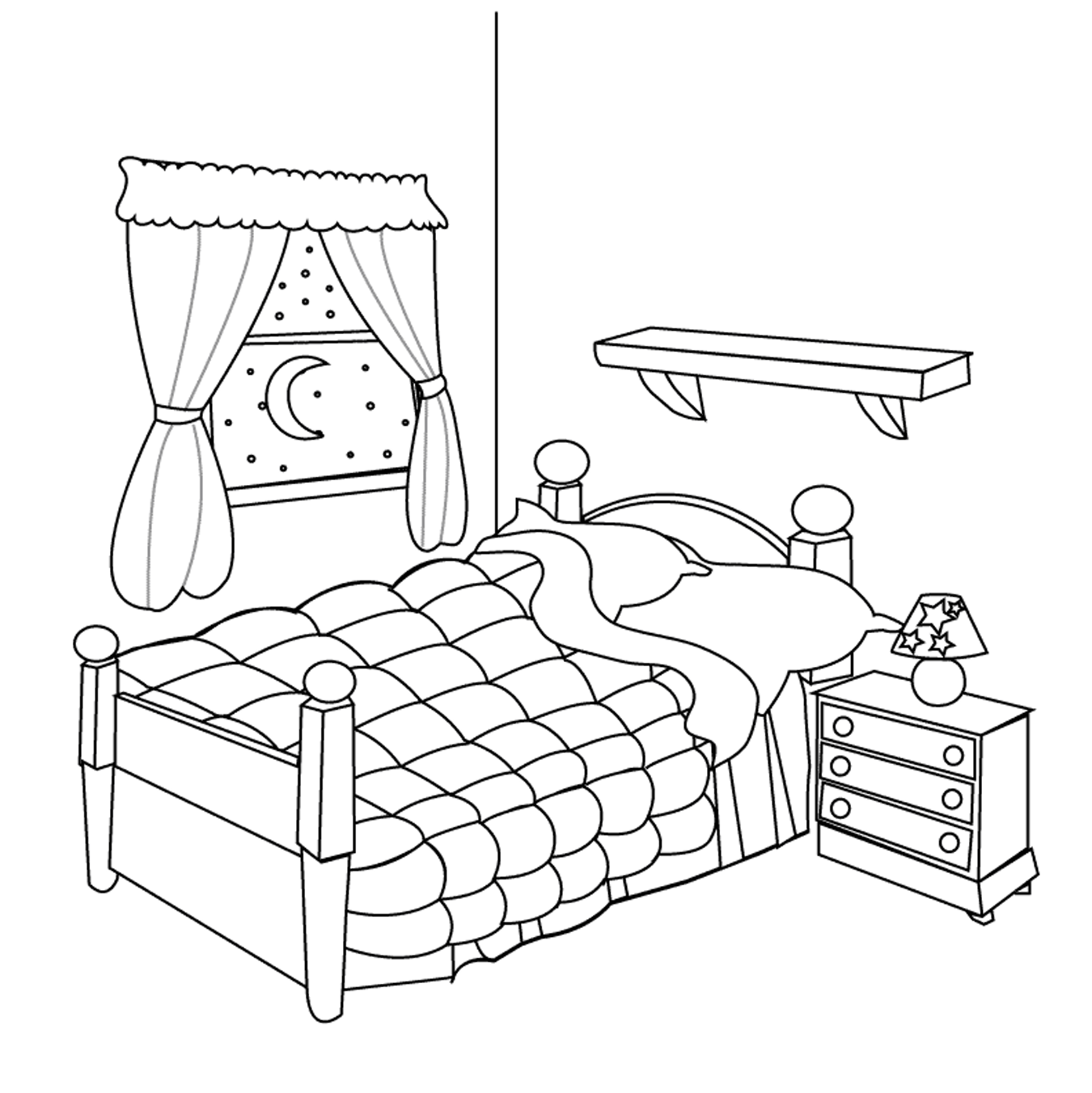 Bedroom Drawing at GetDrawings | Free download