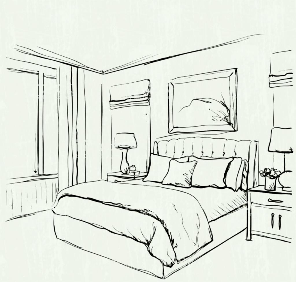 1024x976 Drawn Amd Bedroom Pencil And In Color D Drawing Home Design