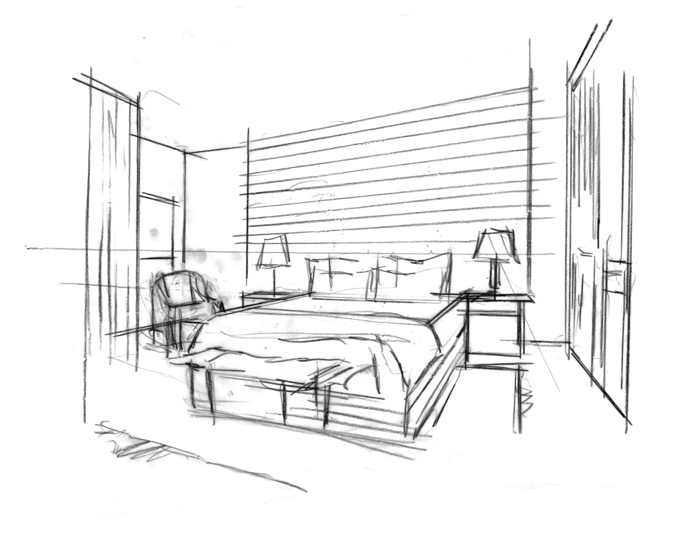 Bedroom Drawing Pencil at GetDrawings | Free download