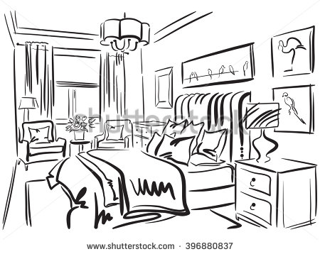 450x358 Drawn Bedroom Cartoon