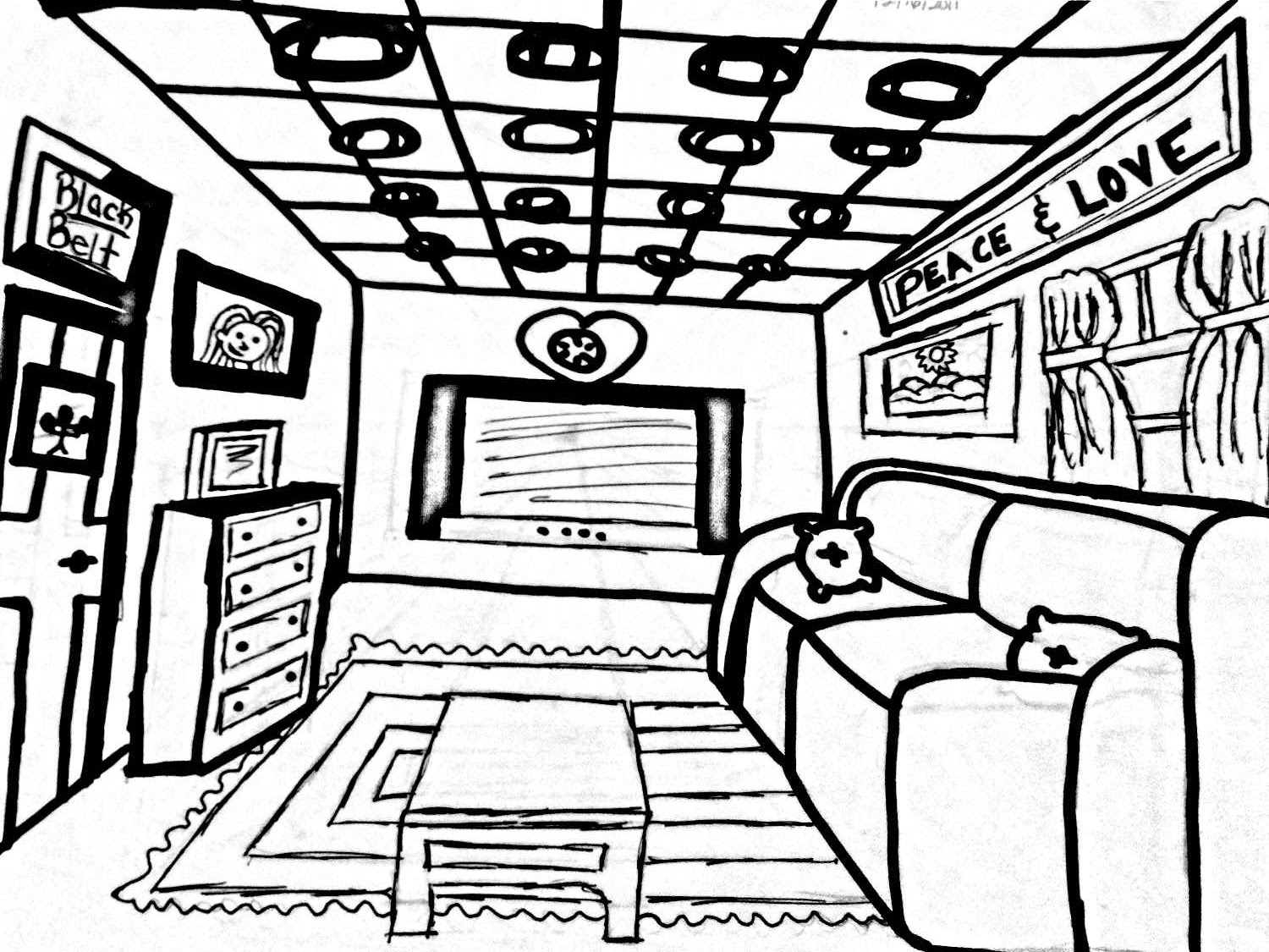 1500x1125 Kitchen Perspective Drawing Tutorial Pdf One Point Step By