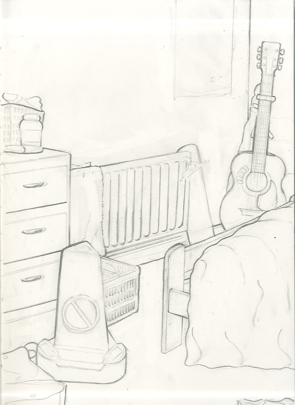 596x817 Nikul Makwana Art. Tonal Bedroom Drawings