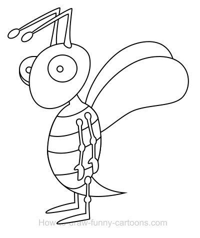 400x476 Drawing A Bee Cartoon