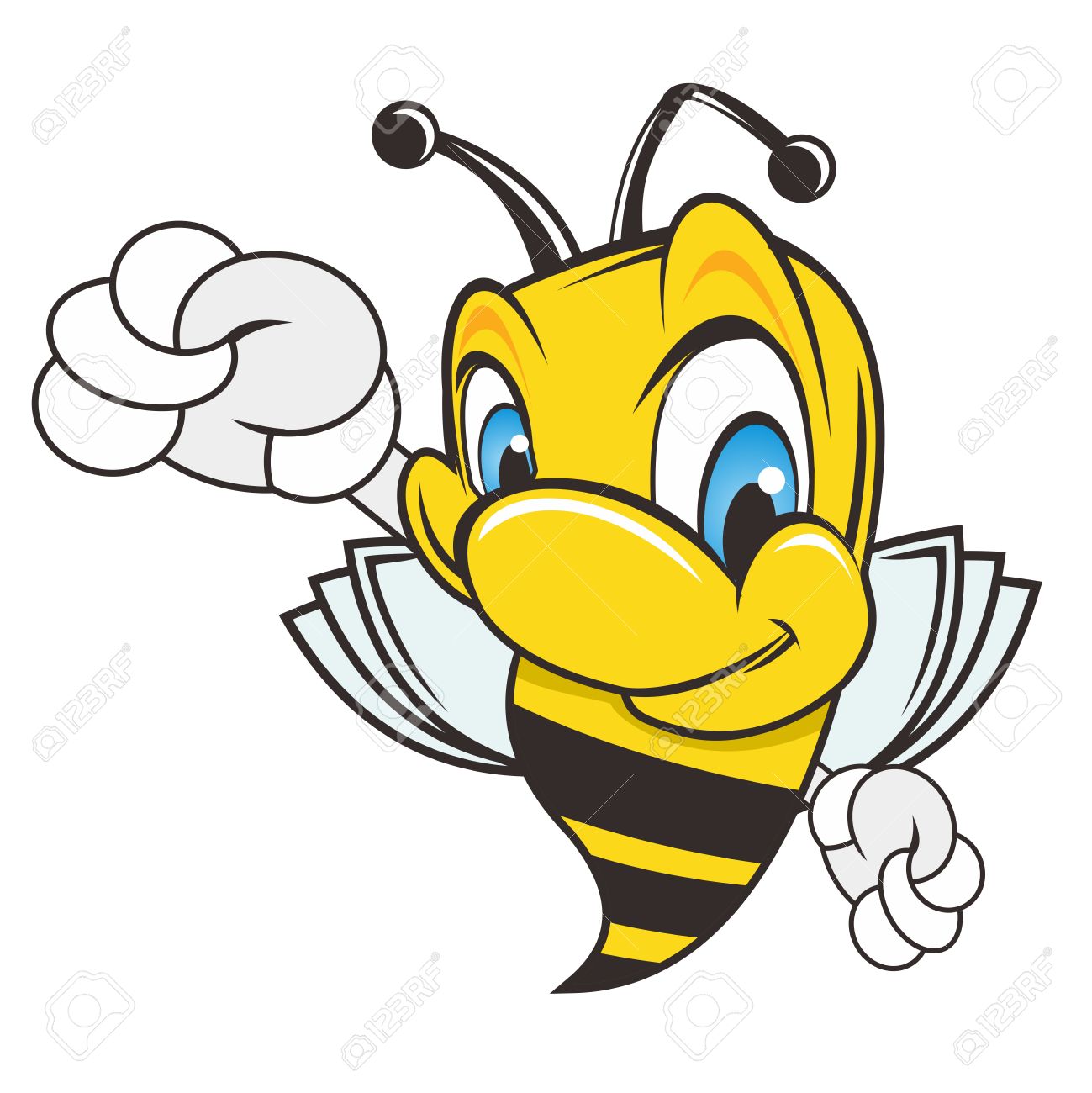 1299x1300 Drawn Bee Cartoon Character