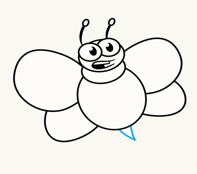 680x600 How To Draw A Cartoon Bee Easy Drawing Guides
