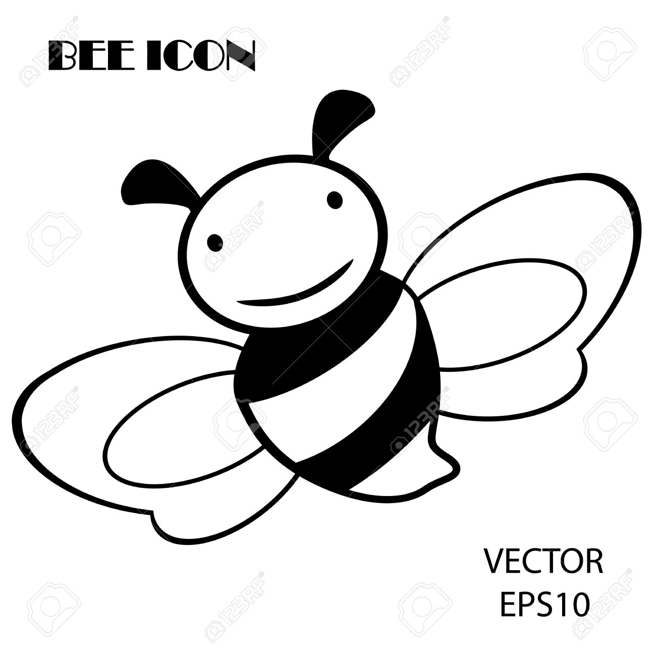 1300x1300 Bee Icon,bee Drawing,bee Outline,vector Royalty Free Cliparts