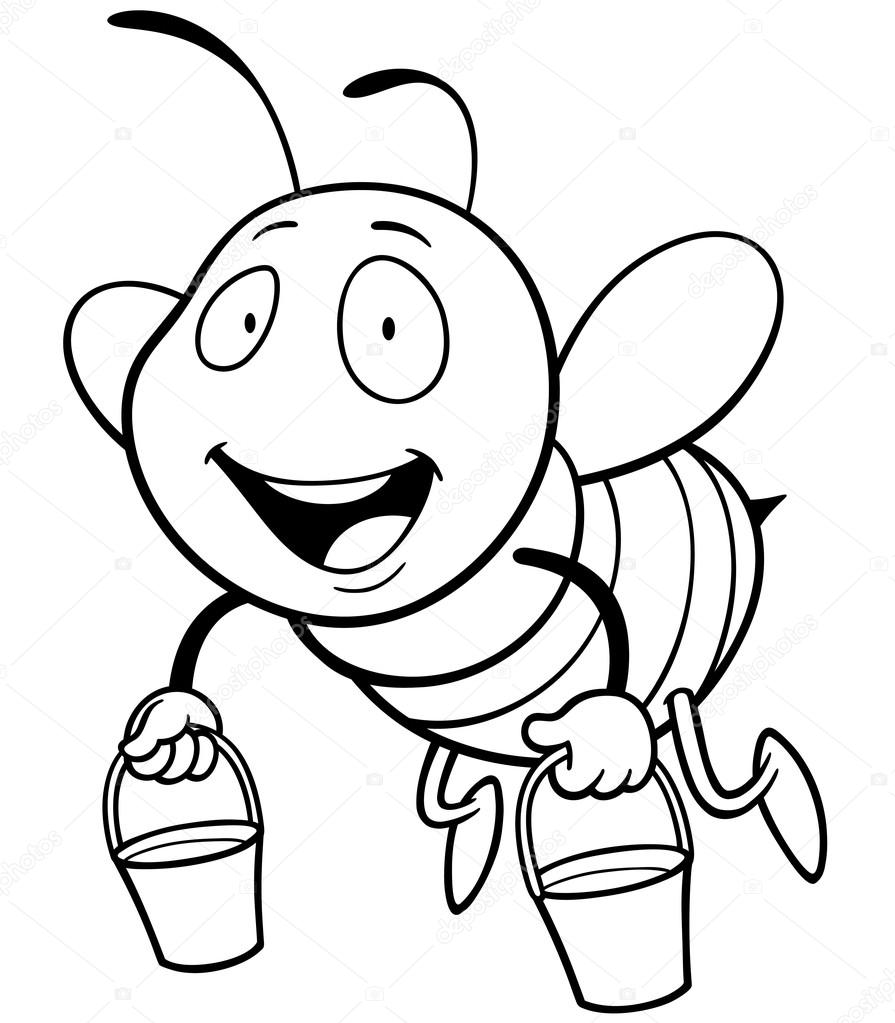 895x1023 Cartoon Bee Stock Vector Sararoom
