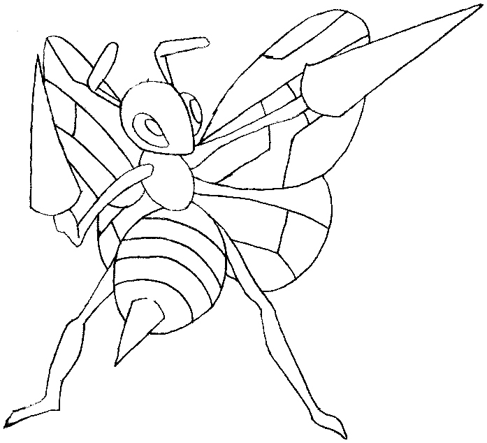 697x634 How Draw Beedrill From Pokemon In Easy Steps Lesson How