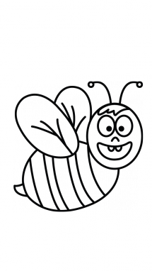215x382 How To Draw A Cute Bee, Easy Step By Step Drawing Tutorial