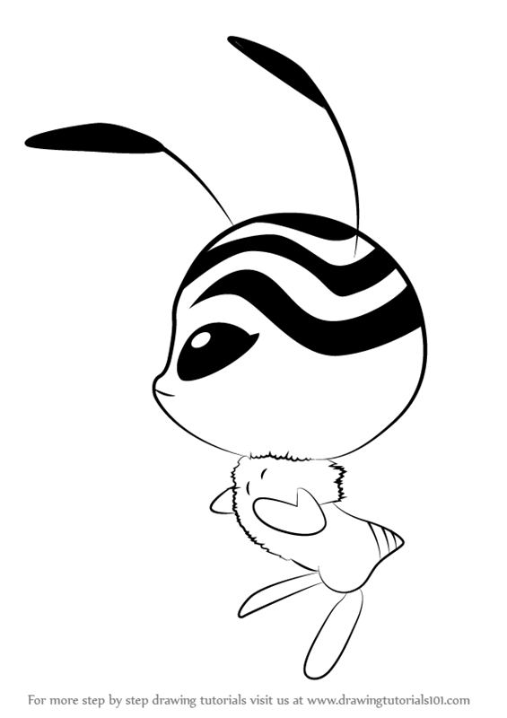565x800 Learn How To Draw Bee Kwami From Miraculous Ladybug (Miraculous