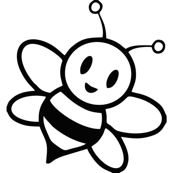 600x600 Bee Coloring Pages