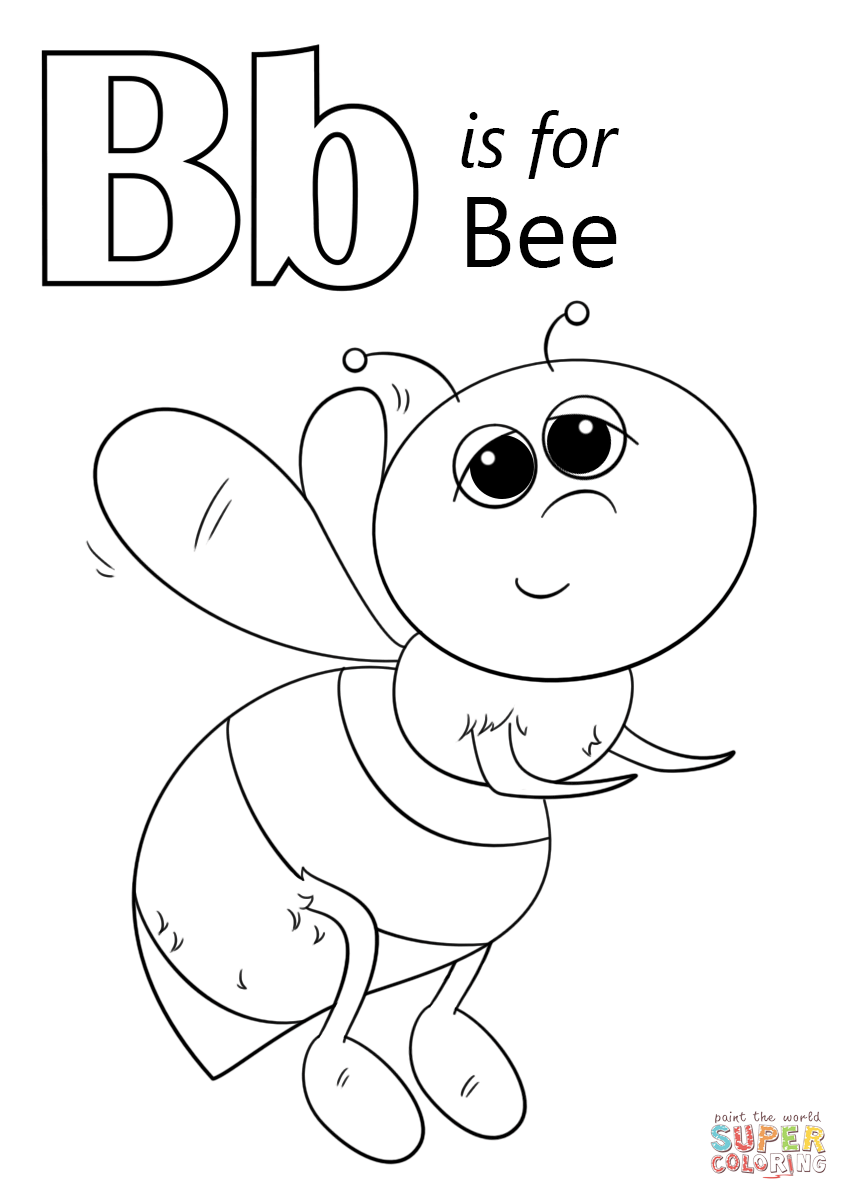 849x1200 Letter B Is For Bee Coloring Page Free Printable Coloring Pages