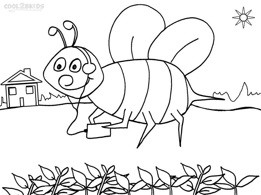 900x675 Printable Bumble Bee Coloring Pages For Kids Cool2bkids