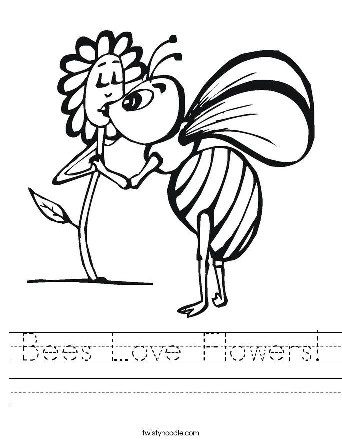 685x886 Bees Love Flowers Worksheet
