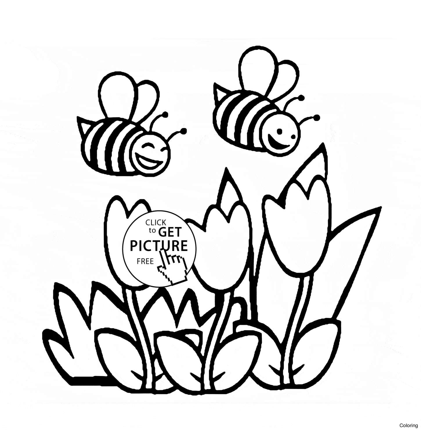 1451x1480 Download Coloring Pages Bee Page Printable Bumble For Kids Drawing