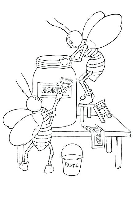 455x640 Honey Bee Coloring Pages In Addition To Kids Printable Honey Bees