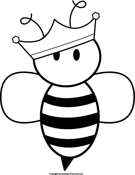 453x586 Bee Clipart Black And White
