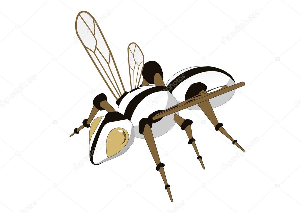 1023x724 Mechanical Bee Stock Vector Istryistry