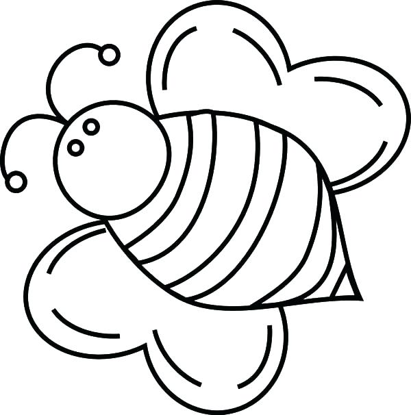 600x606 Bumble Bee Coloring Free Download Coloring Pages Tagged Simple
