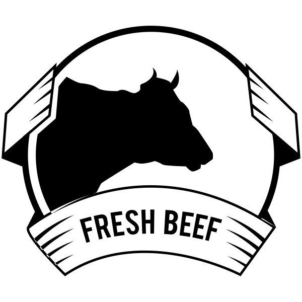 600x600 Fresh Beef With Cow Packaging Rubber Stamp