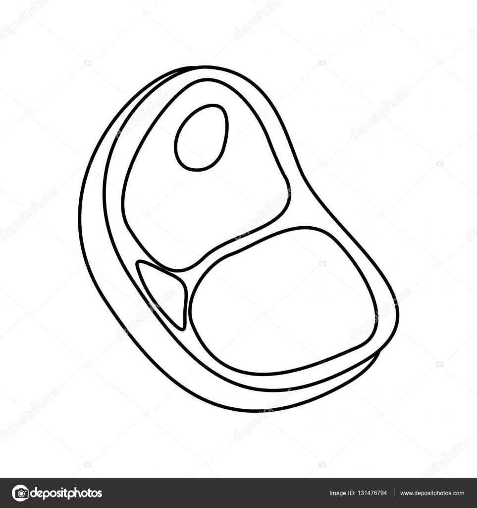 963x1024 Beef Meat Isolated Icon Stock Vector Yupiramos
