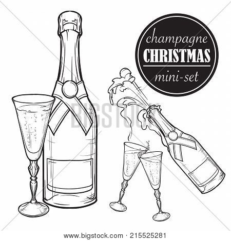 450x470 Champagne Bottle Images, Illustrations, Vectors