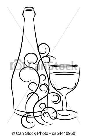 300x470 Wine Bottle Wine Glass Clipart And Stock Illustrations. 25,882