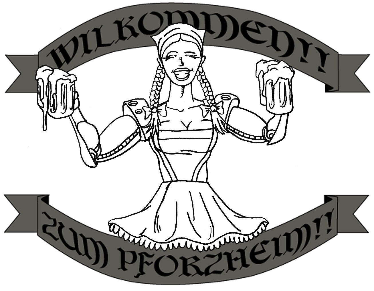 1307x1017 German Cyber Beer Girl By Taylordurden