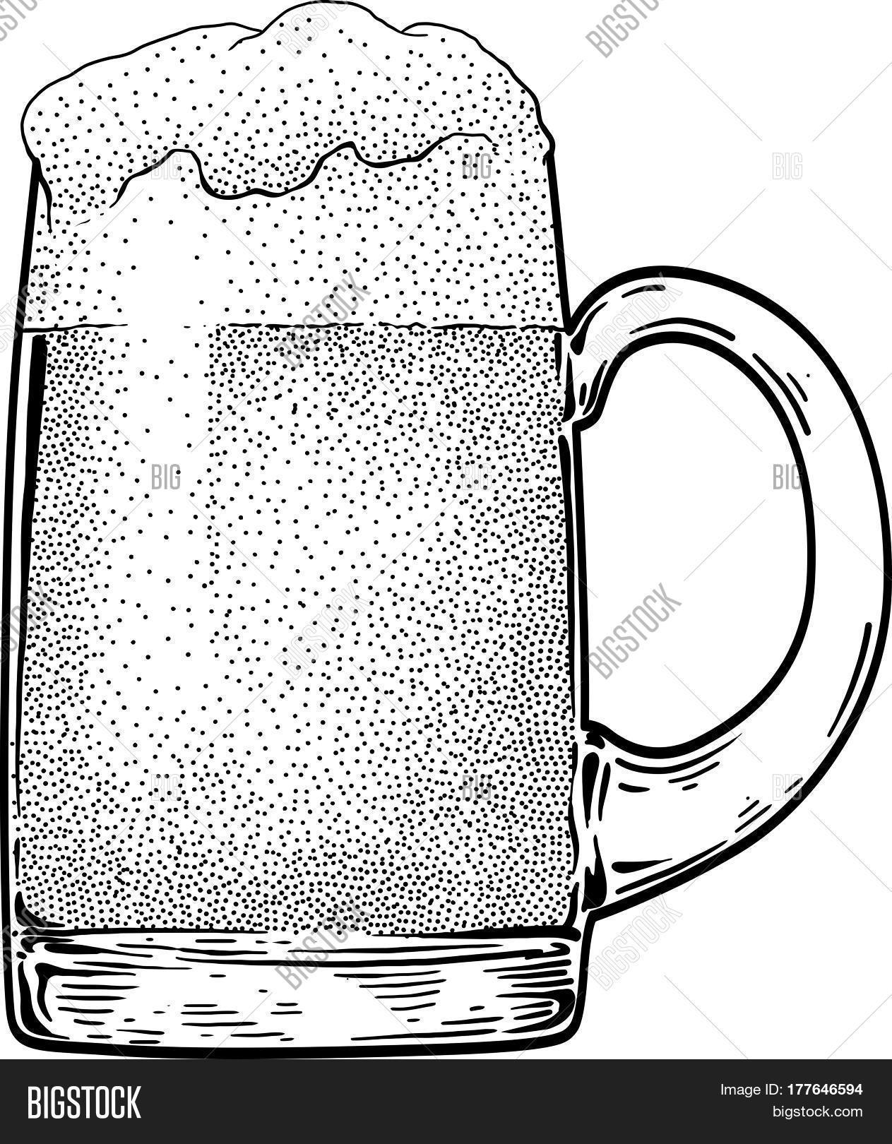 1263x1620 Beer Mug Illustration, Drawing, Vector Amp Photo Bigstock