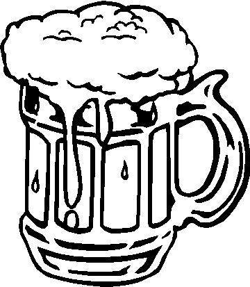 360x413 Beer Mug Decal Sticker