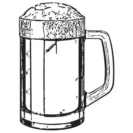 450x450 Beer Mug Stamp Engraved Art Mount