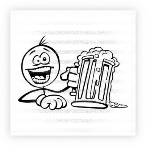 473x473 Logo Part Of Black White Stick Man Holding Beer Stein Cheers Graphic