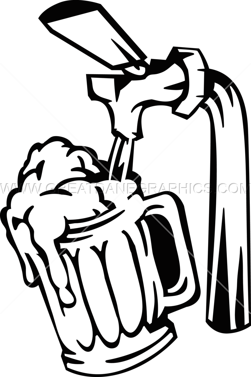 825x1239 Beer Tap Amp Cup Production Ready Artwork For T Shirt Printing