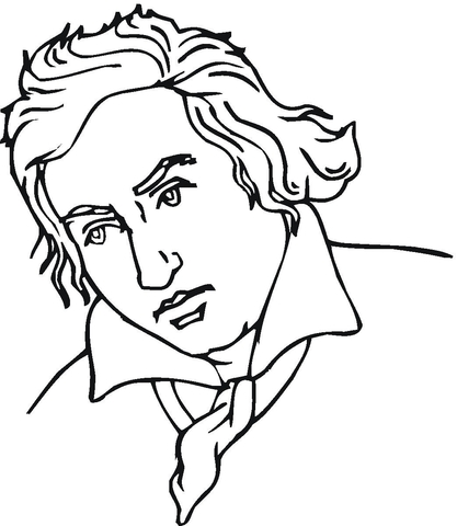 417x480 Ludwig Van Beethoven Coloring Page Free Printable Coloring Pages