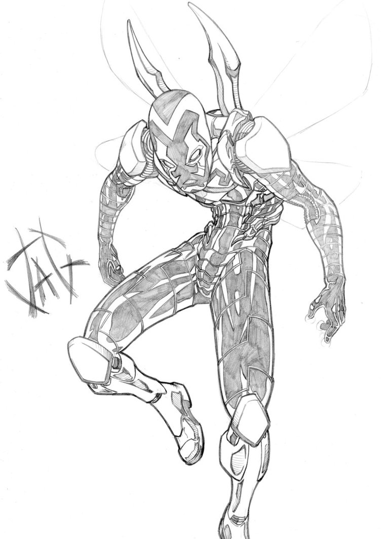 752x1063 Blue Beetle Drawing By Jag8519