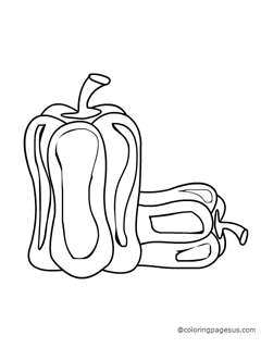 240x320 Bell Pepper Plant Coloring Page