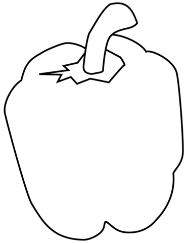 370x480 Bell Pepper Coloring Page Free Printable Coloring Pages
