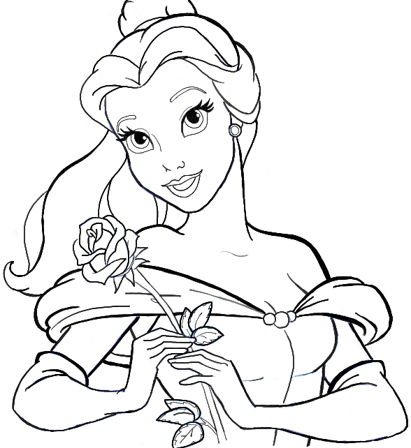 588x642 How To Draw Belle From Beauty And The Beast Step By Step Tutorial