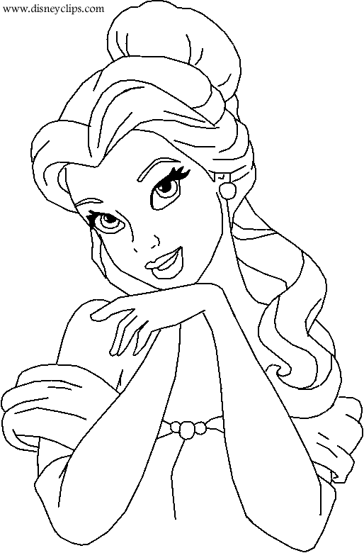 514x780 Coloring Pages Of Disney Princess Belle Colouring For Fancy Page