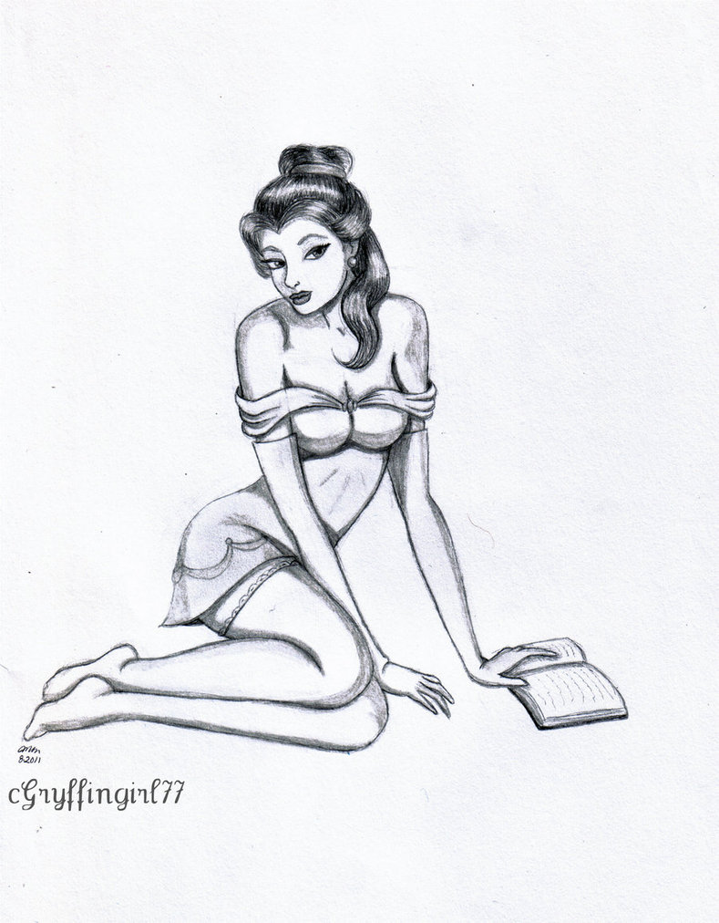 789x1012 Disney Pin Ups Belle By Gryffingirl77