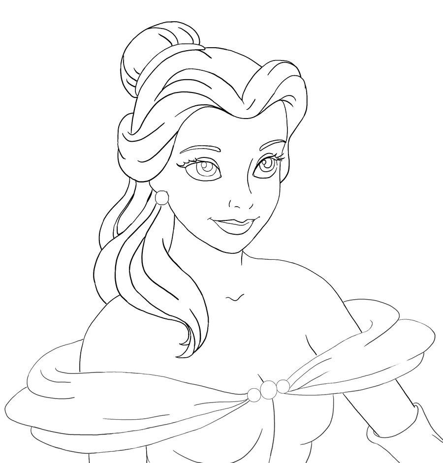 900x941 Belle Lineart By Flauschi Leoni