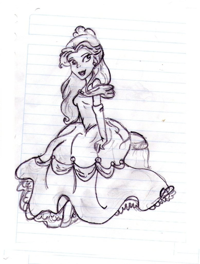 778x1028 Drawing Attempt Belle. By Tfklondon