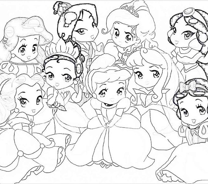 678x600 Disney Princess Drawing Pages Coloring Page