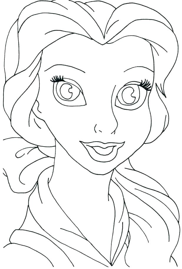 618x916 Princess Belle Coloring Pages
