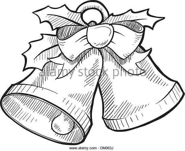 640x521 Holiday Bells Sketch Stock Photos Amp Holiday Bells Sketch Stock