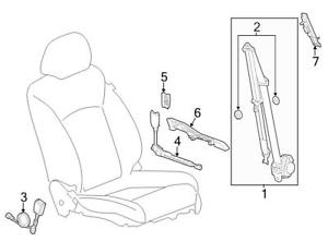 300x221 Brand New Genuine Gm Oem Seat Belt Buckle Button Stop