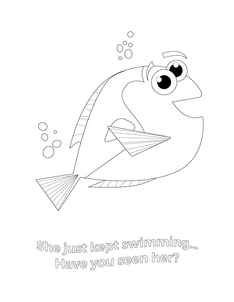 800x1035 Finding Dory Coloring Pages For Kids