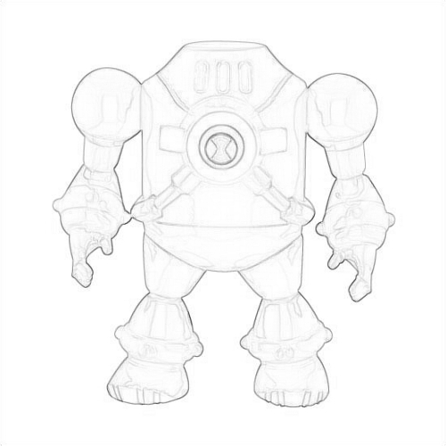 500x500 Ben 10 Ultimate Alien Images Drawing Of Nrg Wallpaper